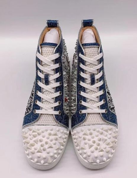 luxury sneaker men red bottom shoes hig rhinestone new designer brand flats party lovers casual trainers red suede + mix spikes, Black
luxury sneaker men red bottom shoes hig rhinestone new designer brand flats party lovers casual trainers red suede + mix spikes, Black