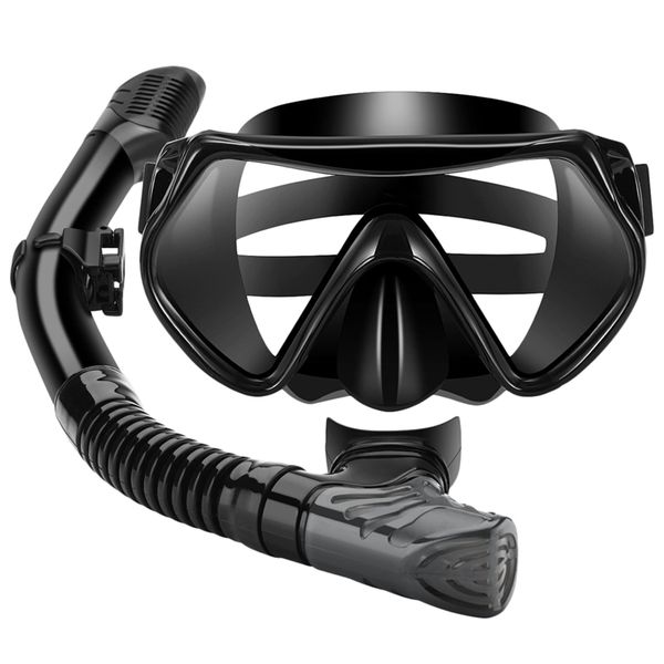 snorkeling goggles scuba diving mask tube set snorkeling mask goggles glasses swimming easy breath dry snorkel(black
snorkeling goggles scuba diving mask tube set snorkeling mask goggles glasses swimming easy breath dry snorkel(black