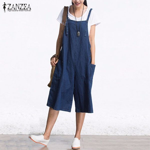 women's jumpsuits & rompers womens 2021 zanzea wide leg overalls denim blue dungarees sleeveless adjustable strap button summer pants 5, Black;white
women's jumpsuits & rompers womens 2021 zanzea wide leg overalls denim blue dungarees sleeveless adjustable strap button summer pants 5, Black;white