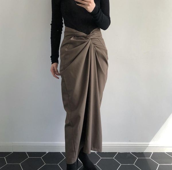 front twist slim elegant high waist tie bow lace-up wrap bodycon midi long skirt vintage women pencil office korean cute, Black
front twist slim elegant high waist tie bow lace-up wrap bodycon midi long skirt vintage women pencil office korean cute, Black