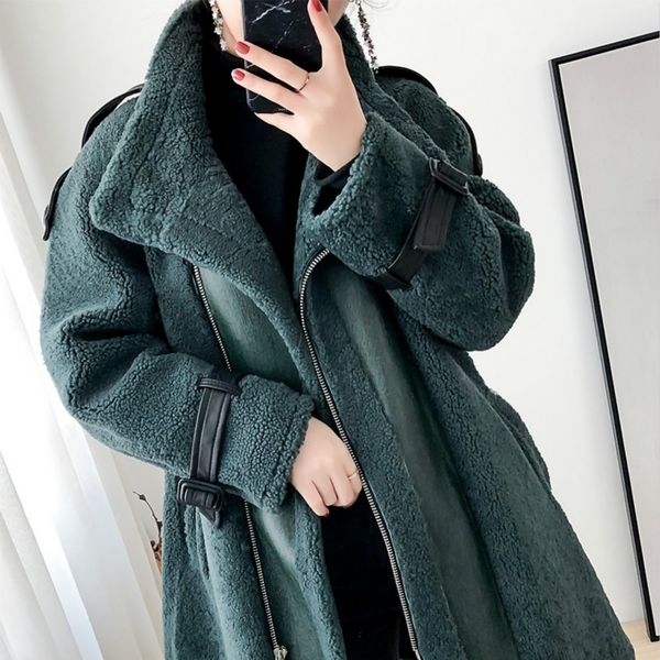 fur sheep shearing real winter coat motorcycle wool jacket women clothes 2020 manteau femme bgs90972 yy2027, Black
fur sheep shearing real winter coat motorcycle wool jacket women clothes 2020 manteau femme bgs90972 yy2027, Black