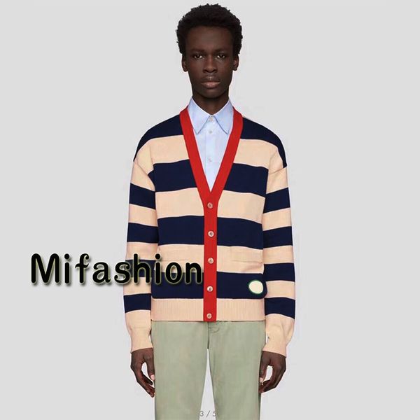 19FW Luxury Autumn Winter Hoodie Europe Italy Striped Embroidery Sweater Fashion Men Clothes Cardigan Pocket Sweatshirt Women Sweaters
19FW Luxury Autumn Winter Hoodie Europe Italy Striped Embroidery Sweater Fashion Men Clothes Cardigan Pocket Sweatshirt Women Sweaters