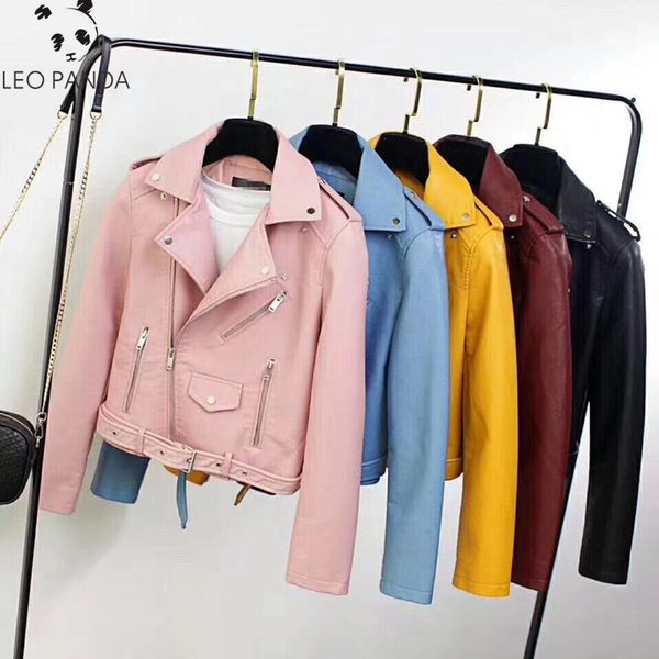 2019 autumn women pu leather jacket new casual motorcycle yellow slim zipper office female short jackets, Black
2019 autumn women pu leather jacket new casual motorcycle yellow slim zipper office female short jackets, Black