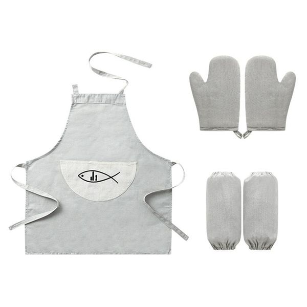 1 set cotton linen apron kitchen oven mitts cooking sleeves for home restaurant bakery use (greyish white
1 set cotton linen apron kitchen oven mitts cooking sleeves for home restaurant bakery use (greyish white