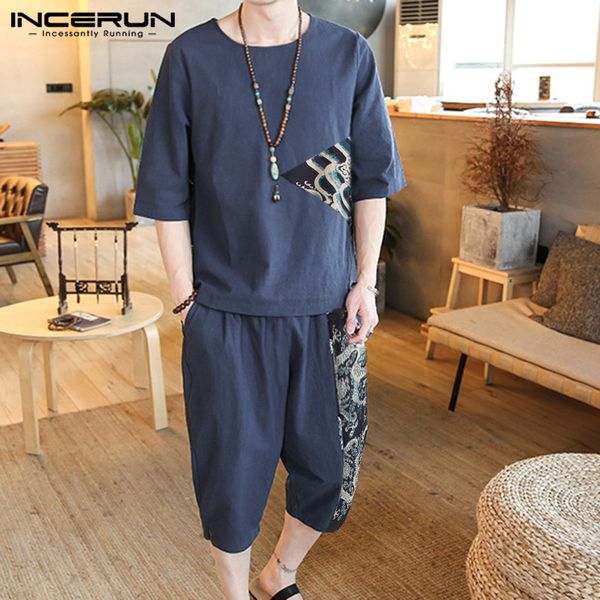 incerun chinese style men sets printed patchwork half sleeve o neck shirt & pants cotton casual vintage 2020 streetwear men suit, Gray
incerun chinese style men sets printed patchwork half sleeve o neck shirt & pants cotton casual vintage 2020 streetwear men suit, Gray