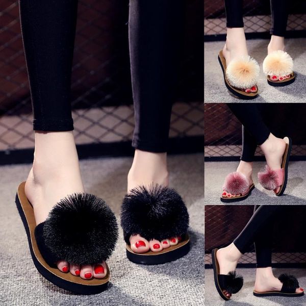 slippers home furry flat fur women beach breathable hair ball slipper flip-flops shoes woman luxury 2021, Black
slippers home furry flat fur women beach breathable hair ball slipper flip-flops shoes woman luxury 2021, Black