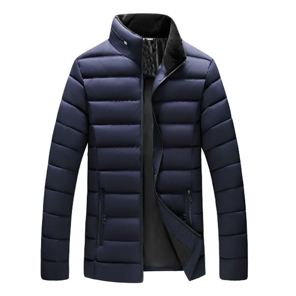 men's wear cotton overcoat 2019 selling new style stand collar solid color cotton-padded clothes, Blue;black
men's wear cotton overcoat 2019 selling new style stand collar solid color cotton-padded clothes, Blue;black