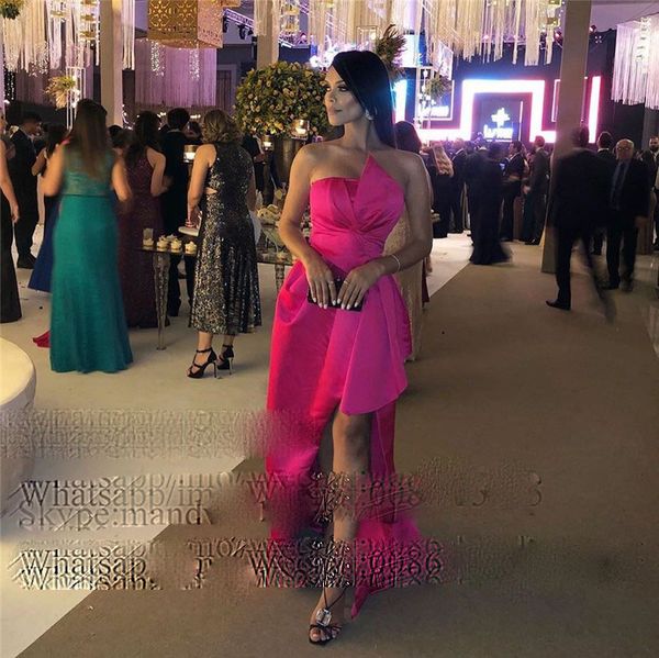 fuchsia satin prom dresses long 2021 hi-low backless rochii evening dress party for women plus size robe de soiree, Black
fuchsia satin prom dresses long 2021 hi-low backless rochii evening dress party for women plus size robe de soiree, Black