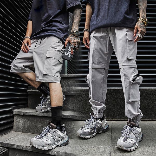 2019 creative detachable cargo pants men classic streetwear packet joggers korean baggy hip hop pants men elastic waist trouser, Black
2019 creative detachable cargo pants men classic streetwear packet joggers korean baggy hip hop pants men elastic waist trouser, Black
