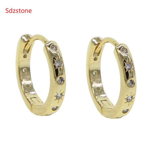 sdzstone simple 15mm golden gold color ear bone hoop cz earrings for women gold color small round circle earrings hoops, Golden;silver
sdzstone simple 15mm golden gold color ear bone hoop cz earrings for women gold color small round circle earrings hoops, Golden;silver