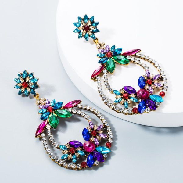 cross-border supply of new european and american personality color national wind bohemian color diamond earrings woman alloy earrings, Silver
cross-border supply of new european and american personality color national wind bohemian color diamond earrings woman alloy earrings, Silver