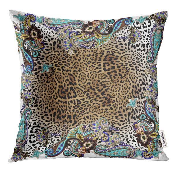 blue border animal paisley color shawl design leopard culture pillow case square 16x16 inches pillowcase
blue border animal paisley color shawl design leopard culture pillow case square 16x16 inches pillowcase