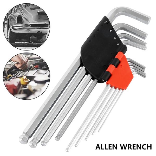 9pcs 1.5mm - 10mm hexagon allen key wrench tools set matte chrome ball cycling repair tool kit spanner repair bicycle hand tool
9pcs 1.5mm - 10mm hexagon allen key wrench tools set matte chrome ball cycling repair tool kit spanner repair bicycle hand tool