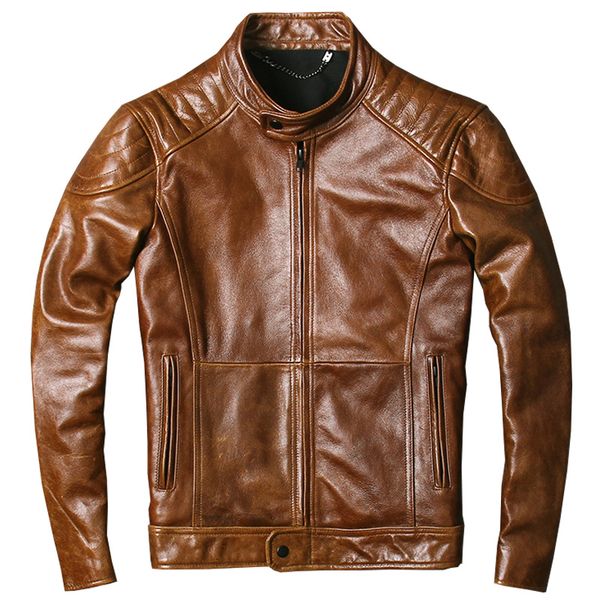 2019 brown men slim fit biker's leather jacket plus size xxxl genuine cowhide american short motorcycle coat ing, Black
2019 brown men slim fit biker's leather jacket plus size xxxl genuine cowhide american short motorcycle coat ing, Black