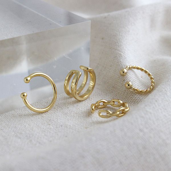 hoop & huggie ghidbk 925 sterling silver hollow chain cartilage earrings layered twisted non-pierced earring small minimalist ear cuffs, Golden;silver
hoop & huggie ghidbk 925 sterling silver hollow chain cartilage earrings layered twisted non-pierced earring small minimalist ear cuffs, Golden;silver