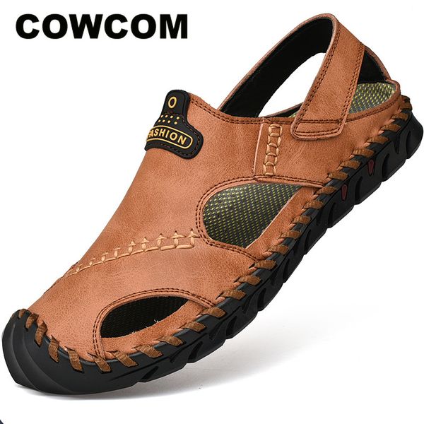 cowcom large size 2019 sandals men's summer head leather soft-soled baotou beach shoes anti-skid sandals slippers clk-89095, Black
cowcom large size 2019 sandals men's summer head leather soft-soled baotou beach shoes anti-skid sandals slippers clk-89095, Black