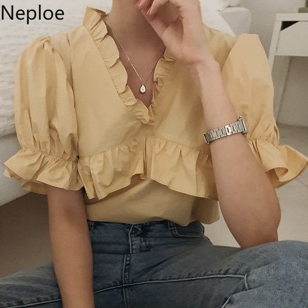 neploe ruffles blouse women spring 2020 korean chic v neck puff sleeve ladies blusa shirts fashion casual female 1b016, White
neploe ruffles blouse women spring 2020 korean chic v neck puff sleeve ladies blusa shirts fashion casual female 1b016, White