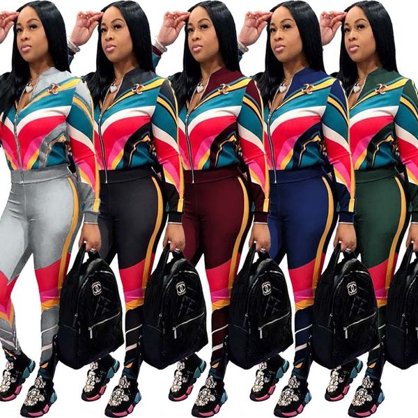 women fashion stripe 2 two piece tracksuits casual long sleeve zipper cardigan coat leggings pants sweat suits jogging outfits set clothes, Gray
women fashion stripe 2 two piece tracksuits casual long sleeve zipper cardigan coat leggings pants sweat suits jogging outfits set clothes, Gray