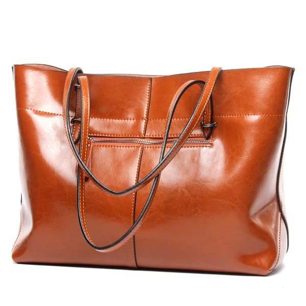 women oil wax women's leather 2019 new handbags big tote lady hand bags with elegant pocket women messenger luxury casual bags
women oil wax women's leather 2019 new handbags big tote lady hand bags with elegant pocket women messenger luxury casual bags