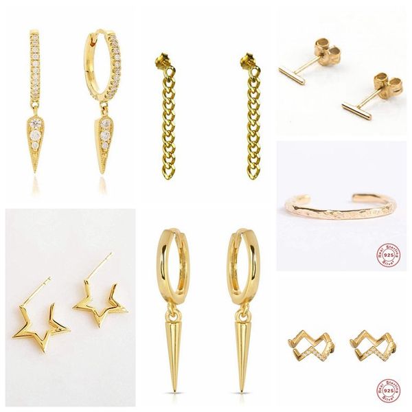 925 sterling silver simple cute long chain small hoop earrings with pendant silver color cute earring for women jewelry a30, Golden;silver
925 sterling silver simple cute long chain small hoop earrings with pendant silver color cute earring for women jewelry a30, Golden;silver