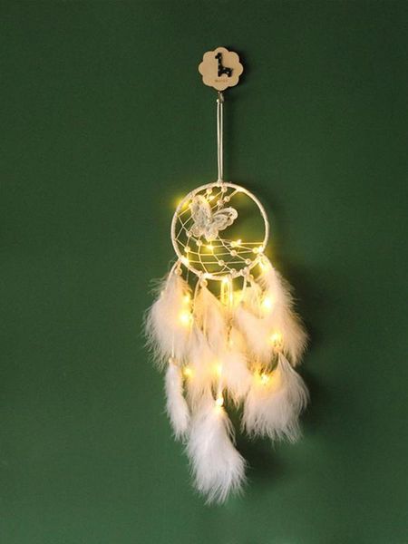 dream catcher wind chimes pendant white butterfly wall hanging decorations girl room decoration birthday gift with led light
dream catcher wind chimes pendant white butterfly wall hanging decorations girl room decoration birthday gift with led light