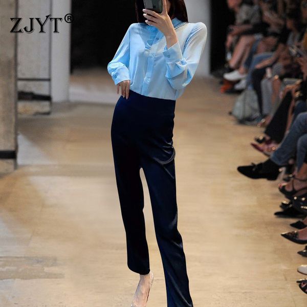 fashion two piece outfits for women pants and 2020 new spring eleagnt long sleeve chiffon blouse pants suit matching set, White
fashion two piece outfits for women pants and 2020 new spring eleagnt long sleeve chiffon blouse pants suit matching set, White