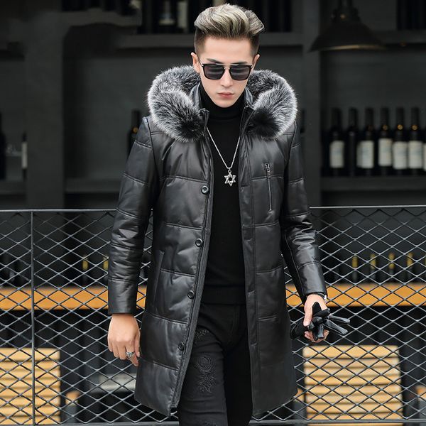 genuine leather jacket men winter hooded jackets real sheepskin fur collar mens warm down coat jaqueta couro yzf89812 yy419, Black
genuine leather jacket men winter hooded jackets real sheepskin fur collar mens warm down coat jaqueta couro yzf89812 yy419, Black