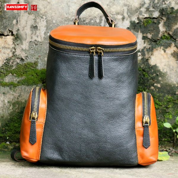 2020 new genuine leather women backpack female vegetable tanned leather schoolbag travel backpacks simple casual shoulder bag
2020 new genuine leather women backpack female vegetable tanned leather schoolbag travel backpacks simple casual shoulder bag
