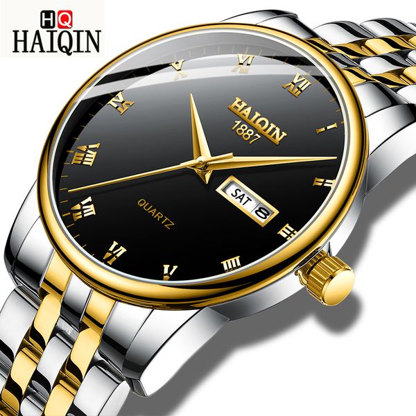 haiqin men's watches fashion men's quartz brand casual waterproof stainless steel sports clock deluxe gift relogio masculino, Slivery;brown
haiqin men's watches fashion men's quartz brand casual waterproof stainless steel sports clock deluxe gift relogio masculino, Slivery;brown