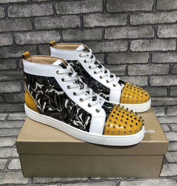 высокое качество красный замша + mix шипы high top red bottom кроссовки обувь для женщин, мужчин известная марка повседневная ходьба - свадь, Black
высокое качество красный замша + mix шипы high top red bottom кроссовки обувь для женщин, мужчин известная марка повседневная ходьба - свадь, Black