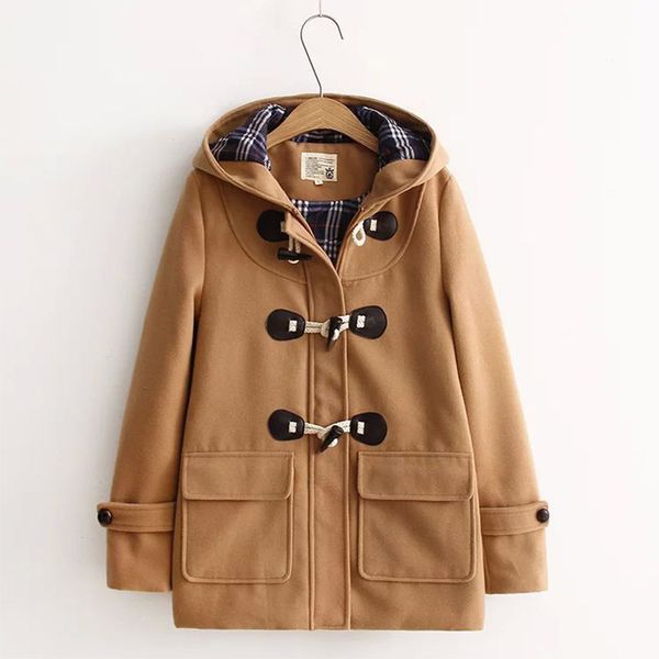 autumn winter casual coat women clothing horn button woolen slim hooded solid color warm lolita female blends hooded jacket v098, Black
autumn winter casual coat women clothing horn button woolen slim hooded solid color warm lolita female blends hooded jacket v098, Black
