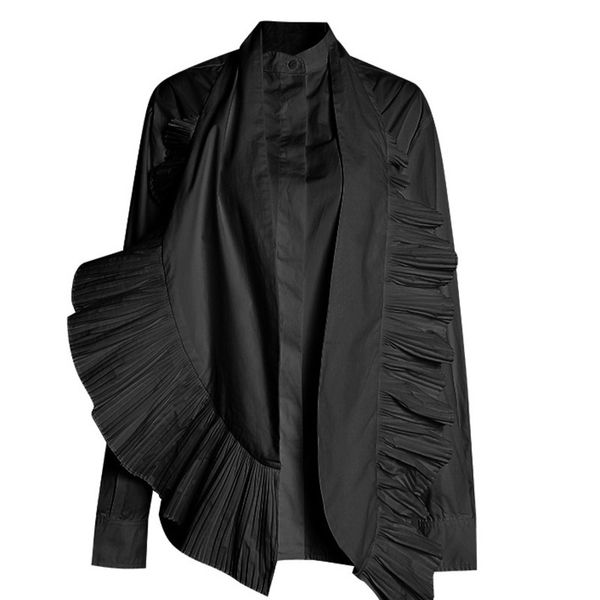 deat 2020 new spring fashion women clothing turn-down collar full sleeves pleated single breasted shirt female blouse we95100l, White
deat 2020 new spring fashion women clothing turn-down collar full sleeves pleated single breasted shirt female blouse we95100l, White
