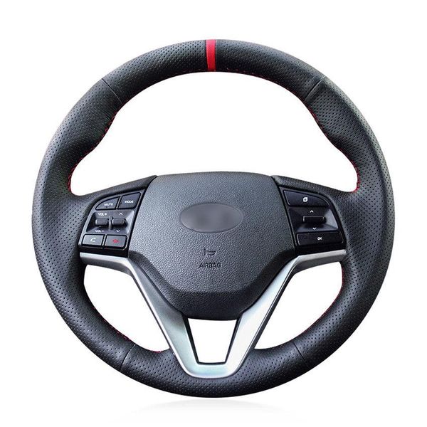 for hyundai tucson 2015-2019 car steering wheel cover black leather red stitch
for hyundai tucson 2015-2019 car steering wheel cover black leather red stitch