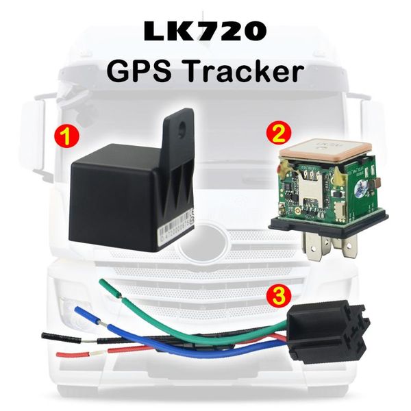 

gsm locator tracker-device car-relay lk720 gps continuous positioning gprs timing report anti-theft cut and resume oil remotely