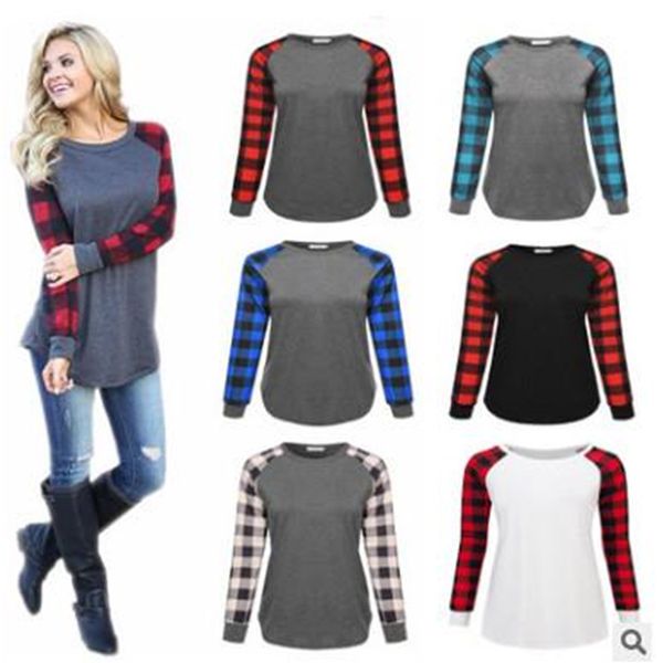 plus size plaid panel raglan women t shirt long sleeve patchwork blouse t-shirt spring autumn pullover casual shirts ladies clothes, White
plus size plaid panel raglan women t shirt long sleeve patchwork blouse t-shirt spring autumn pullover casual shirts ladies clothes, White