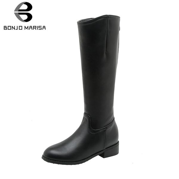 bonjomarisa autumn new plus size 32-46 elegant concise mic-calf boots women 2019 office lady casual med chunky heels shoes woman, Black
bonjomarisa autumn new plus size 32-46 elegant concise mic-calf boots women 2019 office lady casual med chunky heels shoes woman, Black