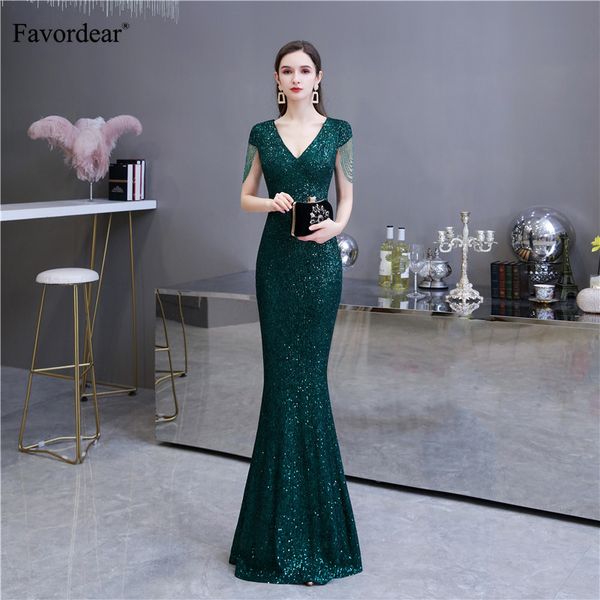 party dresses favordear mermaid green tassel evening dress vestido de noite sparkly sequin high-end occasions formal gown, White;black
party dresses favordear mermaid green tassel evening dress vestido de noite sparkly sequin high-end occasions formal gown, White;black