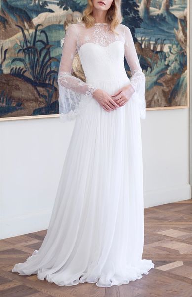 белое кружево шифон чешский пляж свадебное платье с длинным рукавом flare длина пола элегантные свадебные платья vestido де noiva нестандарт, White
белое кружево шифон чешский пляж свадебное платье с длинным рукавом flare длина пола элегантные свадебные платья vestido де noiva нестандарт, White