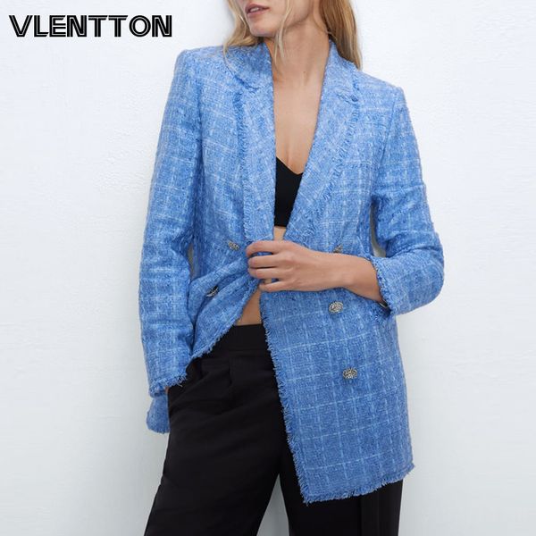 2020 spring autumn vintage plaid tweed blazers jackets women chic button long suit coat female office ladies blazer mujer, White;black
2020 spring autumn vintage plaid tweed blazers jackets women chic button long suit coat female office ladies blazer mujer, White;black