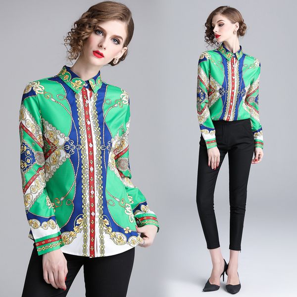 vintage paisley print runway blouses women luxury lantern sleeve lapel neck blue button front ladies designer shirt plus size office, White
vintage paisley print runway blouses women luxury lantern sleeve lapel neck blue button front ladies designer shirt plus size office, White