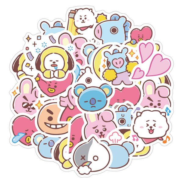 40шт / комплект bt21 новых мультфильм милых небольшие водонепроницаемых наклеек для diy наклейки на скейтборд дорожного футляра для ноутбука
40шт / комплект bt21 новых мультфильм милых небольшие водонепроницаемых наклеек для diy наклейки на скейтборд дорожного футляра для ноутбука