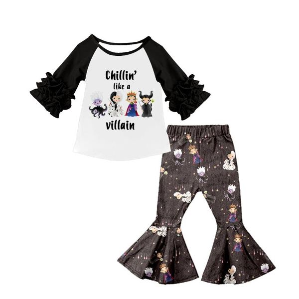 infant baby girl clothing long sleeves bell pants spring autumn cartoon boutique kids clothing-sets, White 
infant baby girl clothing long sleeves bell pants spring autumn cartoon boutique kids clothing-sets, White
