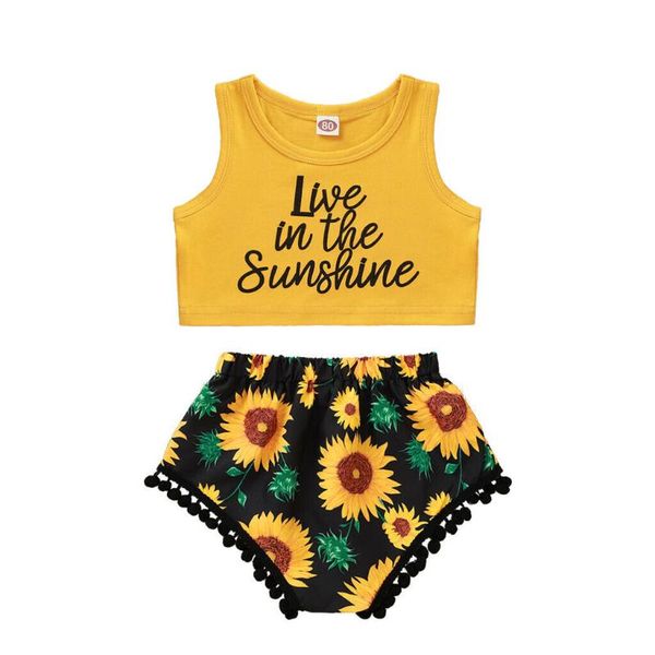 new summer baby girls clothes sets cute sunflower vest printed short 2pcs kids toddler baby girls outfits, White
new summer baby girls clothes sets cute sunflower vest printed short 2pcs kids toddler baby girls outfits, White
