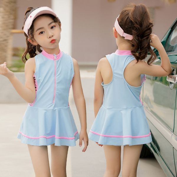 girls' dress 2020 children's swim female pure color spring baby swimsuit one-piece skirt swimming suit, White;black
girls' dress 2020 children's swim female pure color spring baby swimsuit one-piece skirt swimming suit, White;black