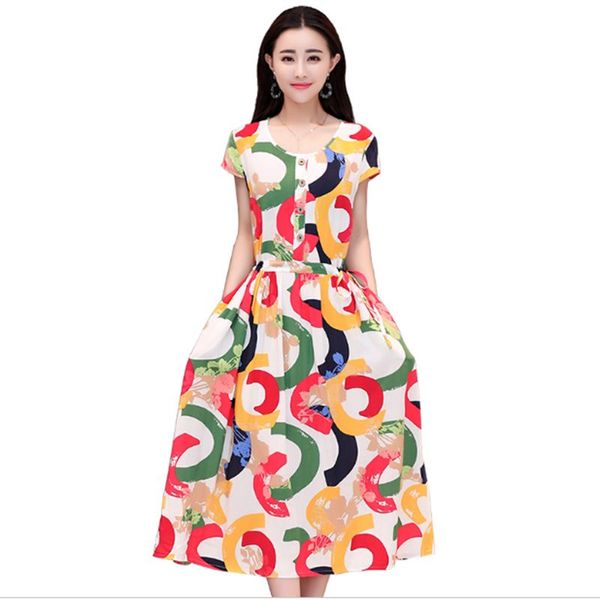 middle aged plus large size women cotton dress nice summer new short sleeved print dress fashion o neck loose xl- 6xl, Black;gray
middle aged plus large size women cotton dress nice summer new short sleeved print dress fashion o neck loose xl- 6xl, Black;gray