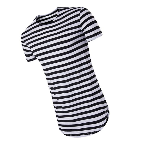 stylish mens short sleeve striped design basic tee oversize tall elongated shirts crew neck shirt, White;black
stylish mens short sleeve striped design basic tee oversize tall elongated shirts crew neck shirt, White;black