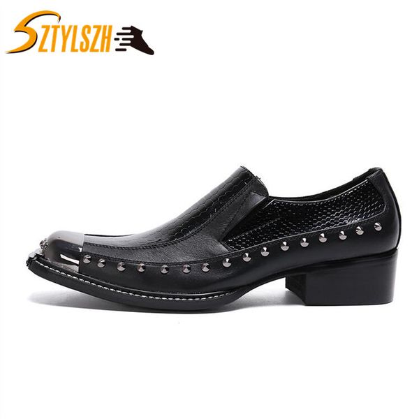 men dress shoes designer business office rivet slip on genuine leather loafers casual driving shoes men's flat party shoe, Black
men dress shoes designer business office rivet slip on genuine leather loafers casual driving shoes men's flat party shoe, Black