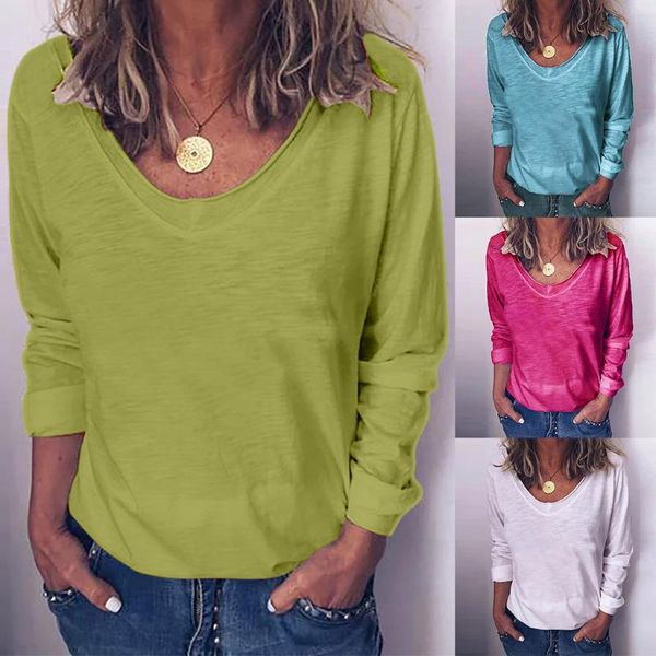 2019 tshirt women ladies plus size solid long sleeve o-neck pullover t-shirt poleras camiseta mujer harajuku t shirt haut, White
2019 tshirt women ladies plus size solid long sleeve o-neck pullover t-shirt poleras camiseta mujer harajuku t shirt haut, White