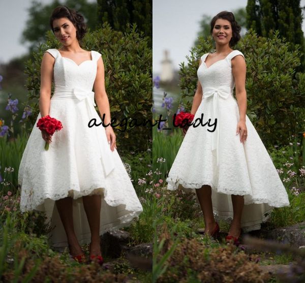 high low short beach wedding dresses 2019 vintage retro cap sleeve full lace sweetheart western country boot cowgirl reception bridal gown, White
high low short beach wedding dresses 2019 vintage retro cap sleeve full lace sweetheart western country boot cowgirl reception bridal gown, White