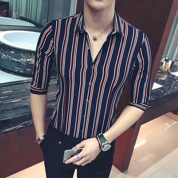 2020 brand men's striped shirt casual formal business shirts men dress streetwear social men clothes chemise homme, White;black
2020 brand men's striped shirt casual formal business shirts men dress streetwear social men clothes chemise homme, White;black